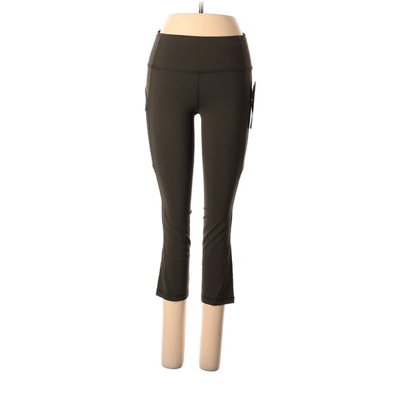 LULULEMON ATHLETICA Dark Olive Run On Crop Leggings - US 6 - Picture 1 of 8
